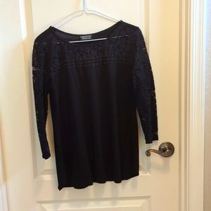 Lace-Sleeved Blouse